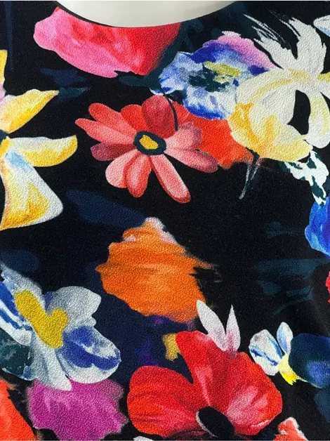 Vestido Cris Barros Tecido Estampado