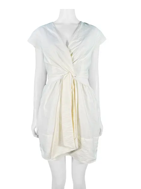 Vestido Cris Barros Tecido Off-White