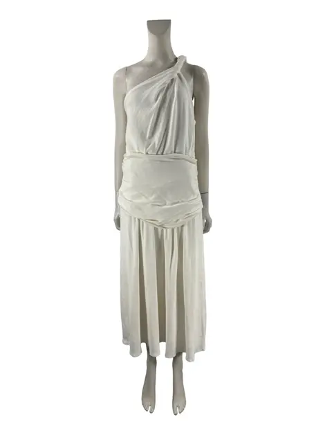 Vestido Cris Barros Tecido Off-White