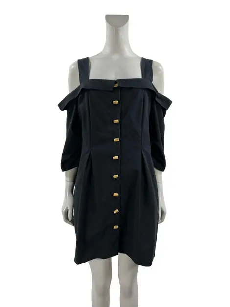 Vestido Cris Barros Tecido Preto