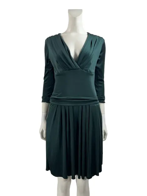 Vestido Cris Barros Tecido Verde