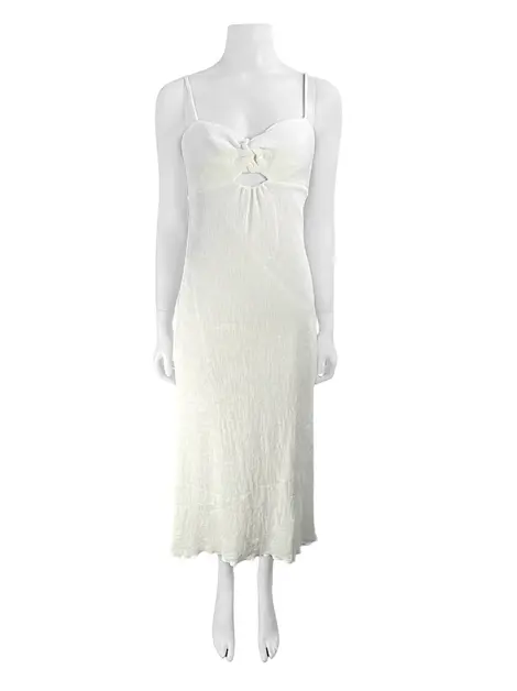 Vestido Cris Barros Texturizado Branco