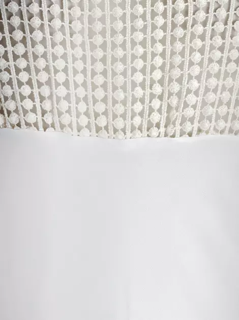 Vestido Cris Barros Texturizado Off White