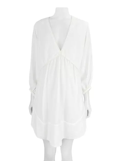 Vestido Cris Barros Texturizado Off White