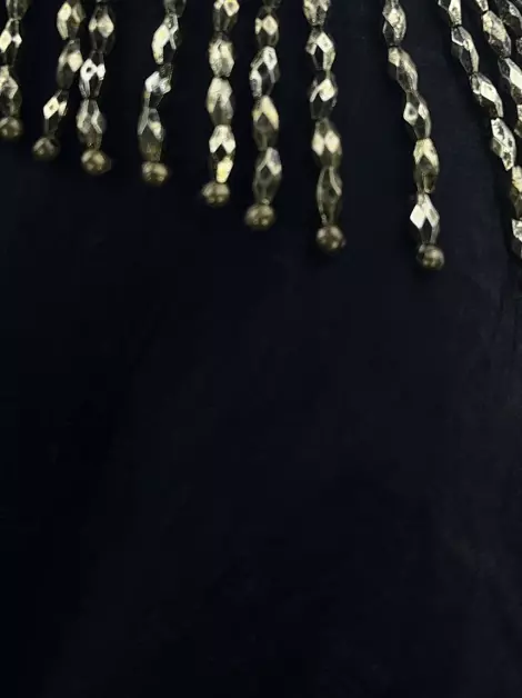 Vestido Cris Barros Tiras Preto