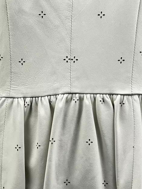 Vestido Cruise Couro Branco