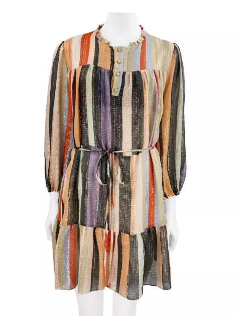 Vestido Cruise Listrado Colorido