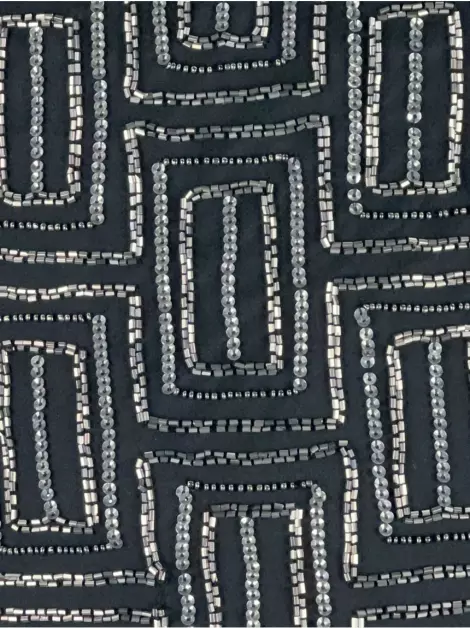 Vestido de Festa Aidan Mattox Bordado Brilhos Preto