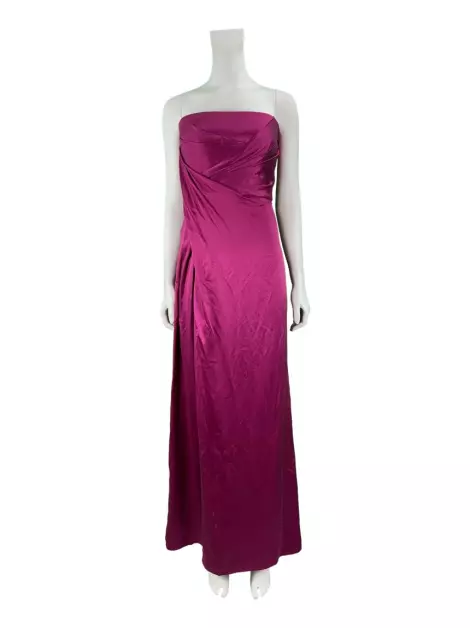 Vestido de Festa Alberta Ferretti Seda Magenta
