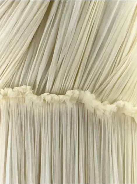 Vestido de Festa Lanvin Longo Seda Bege