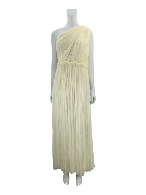 Vestido de Festa Lanvin Longo Seda Bege