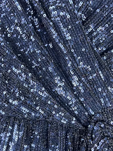 Vestido de Festa Mabel Magalhães Paetê Azul