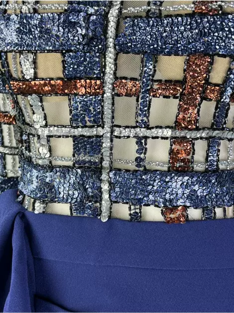 Vestido de Festa Patricia Bonaldi Bordado Longo