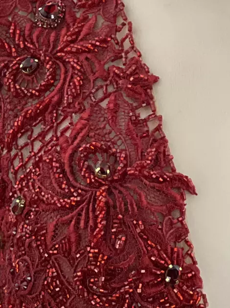 Vestido de Festa Patricia Bonaldi Longo Vermelho