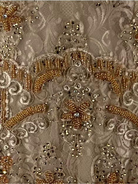 Vestido de Festa Patricia Bonaldi Pedrarias Dourado