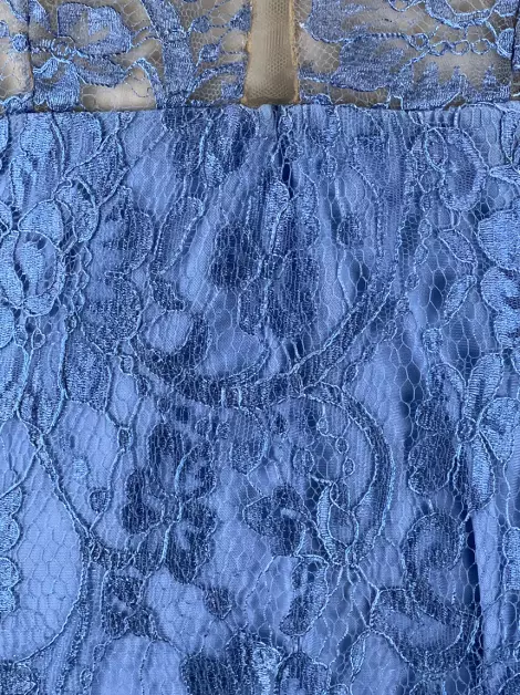Vestido de Festa Patricia Bonaldi Renda Azul