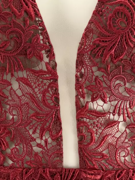 Vestido de Festa Patricia Bonaldi Renda Vermelha