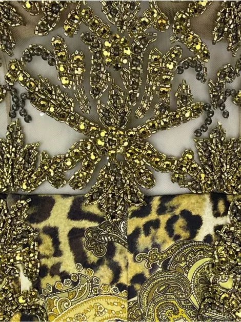 Vestido de Festa Patricia Bonaldi Seda Estampado