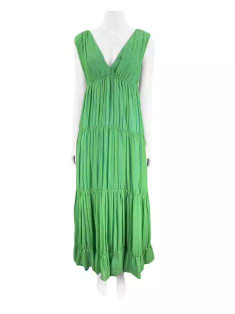 Vestido de Festa Reinaldo Lourenço Tecido Verde
