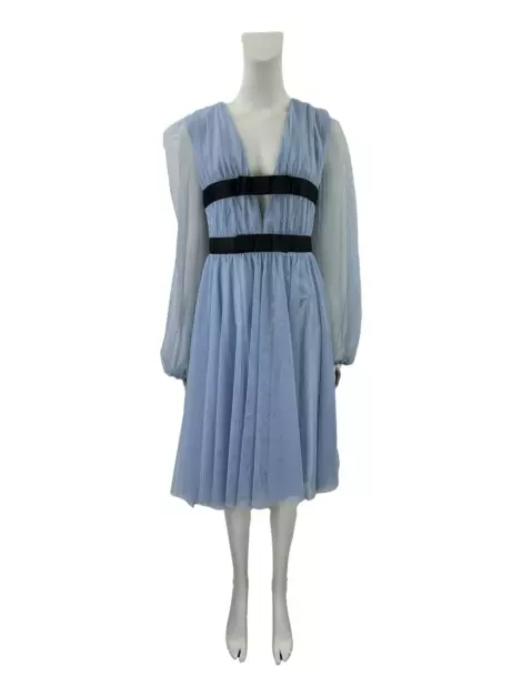 Vestido de Festa Reinaldo Lourenço Tule Azul