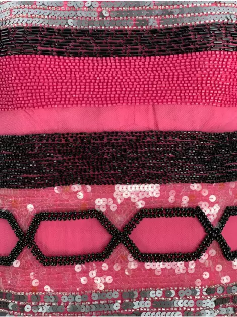 Vestido de Festa Sandro Barros Paetês Bicolor