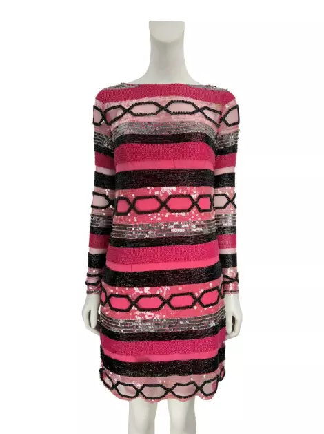 Vestido de Festa Sandro Barros Paetês Bicolor