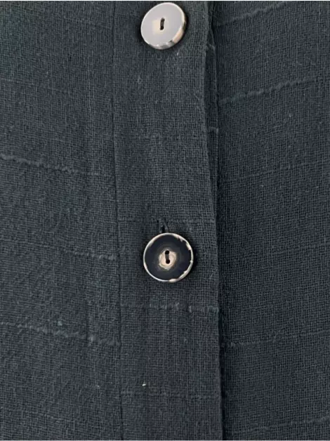 Vestido De Goeye Texturizado Preto