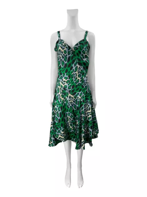 Vestido Diane Von Furstenberg Iman Verde