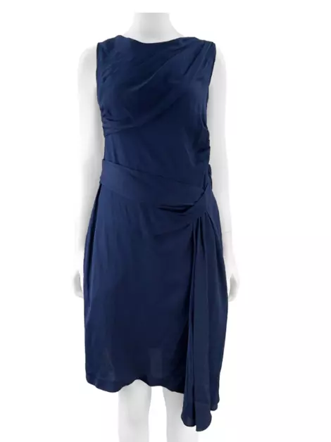 Vestido Diane Von Furstenberg Seda Azul
