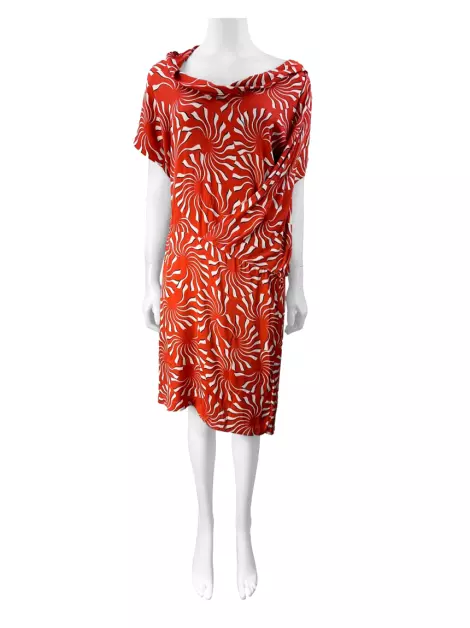 Vestido Diane Von Furstenberg Seda Estampado