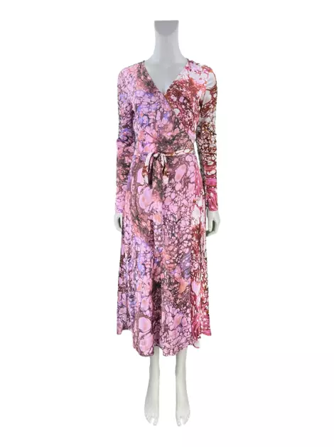 Vestido Diane Von Furstenberg Tilly Midi Rosa