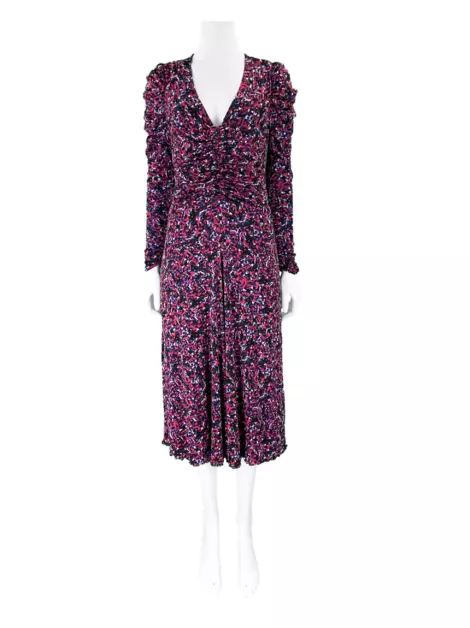 Vestido Diane Von Furstenberg Tule Reversível Estampado