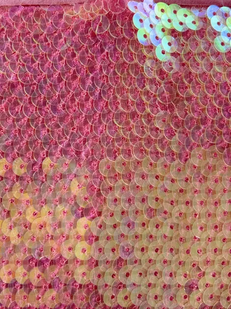 Vestido Escada Paetês Rosa