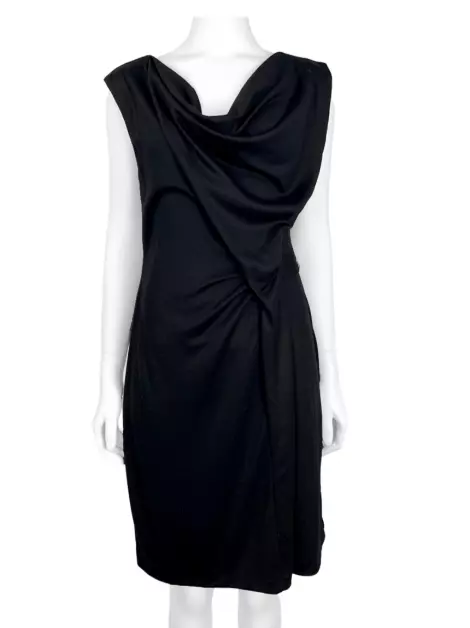 Vestido Escada Transpassado Preto