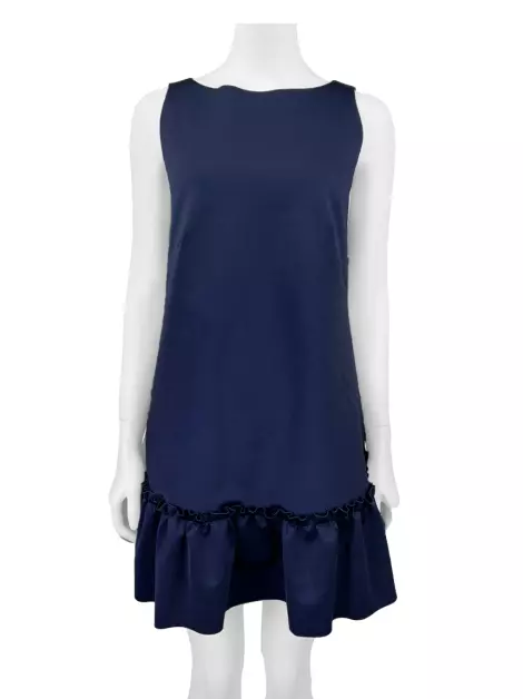 Vestido Fabiana Milazzo Babados Azul