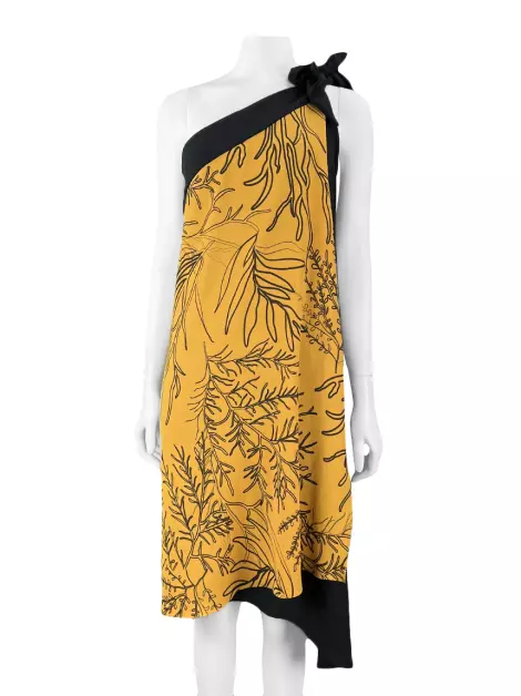 Vestido Fabiana Milazzo Estampado Bicolor
