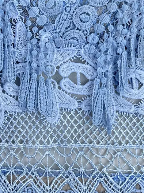 Vestido Fabiana Milazzo Texturizado Azul