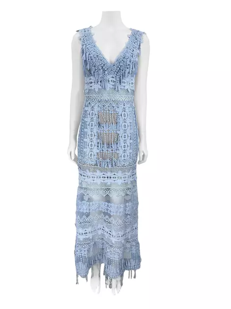 Vestido Fabiana Milazzo Texturizado Azul