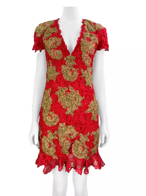 Vestido Fabulous Agilità Texturizado Vermelho