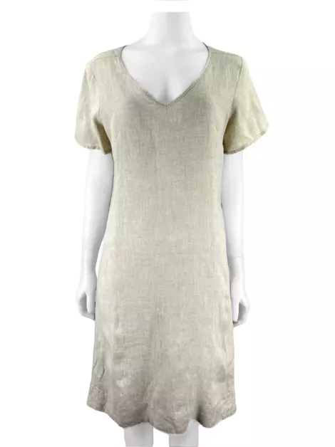 Vestido Flavia Aranha Linho Bege