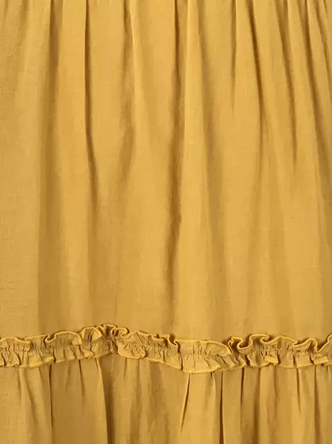 Vestido Framed Drapeado Amarelo