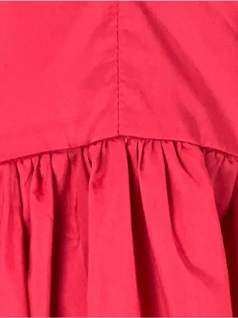 Vestido Framed Tecido Vermelho
