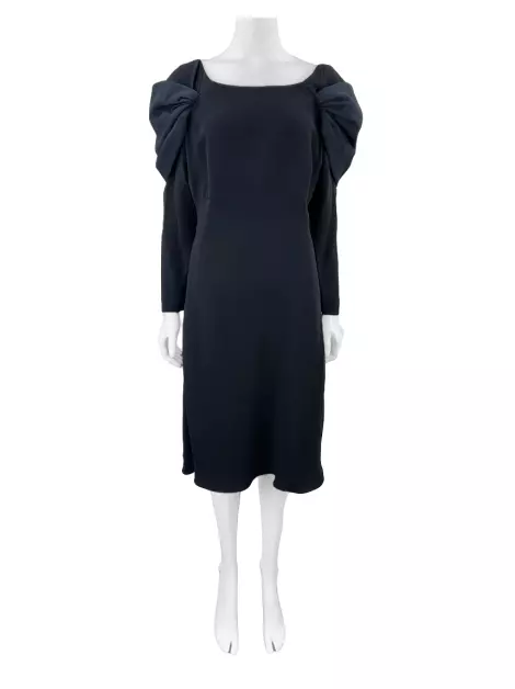 Vestido Giorgio Armani Seda Laço Preto