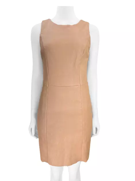 Vestido Giuliana Romanno Couro Bege