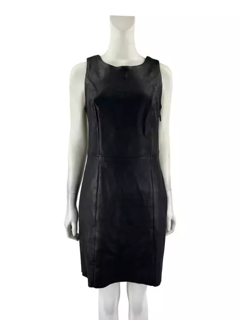 Vestido Giuliana Romanno Couro Preto