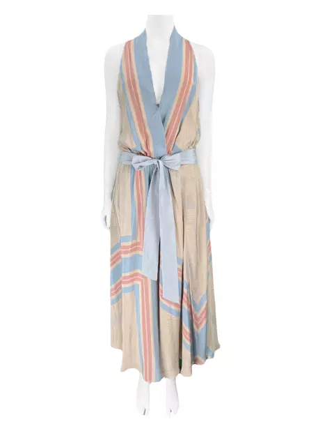 Vestido Giuliana Romanno Estampa Listrada