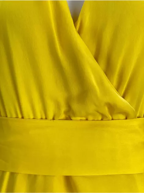 Vestido Haute Hippie Seda Amarelo