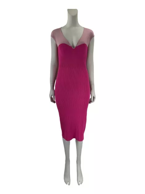 Vestido Hervé Léger Tecido Rosa
