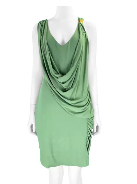 Vestido Iódice Drapeado Verde