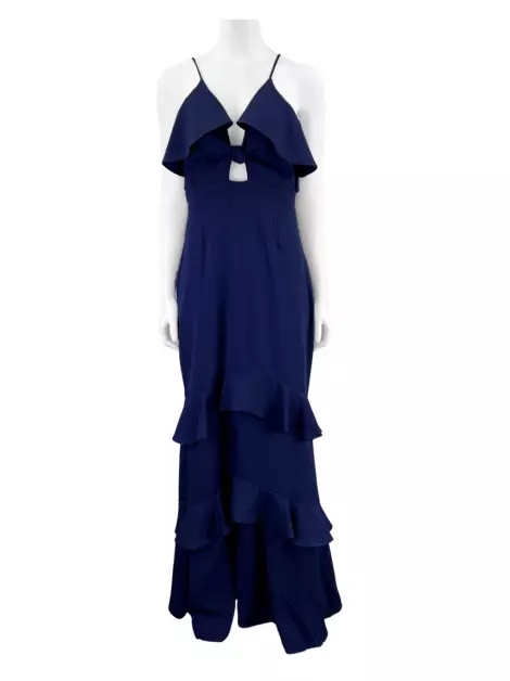 Vestido Iorane Babados Azul